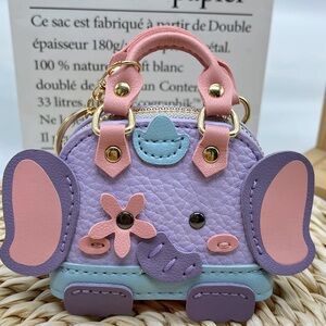 Mini elephant purse charm 4x4 in .